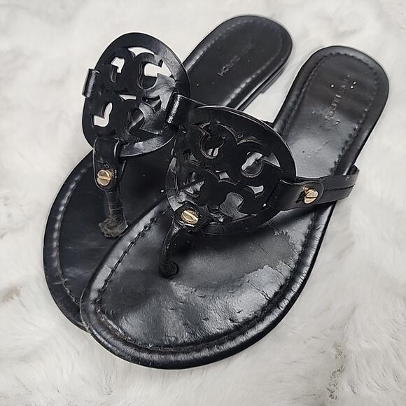 Tory Burch Miller Sandal Black size 7 M - Picture 1 of 9
